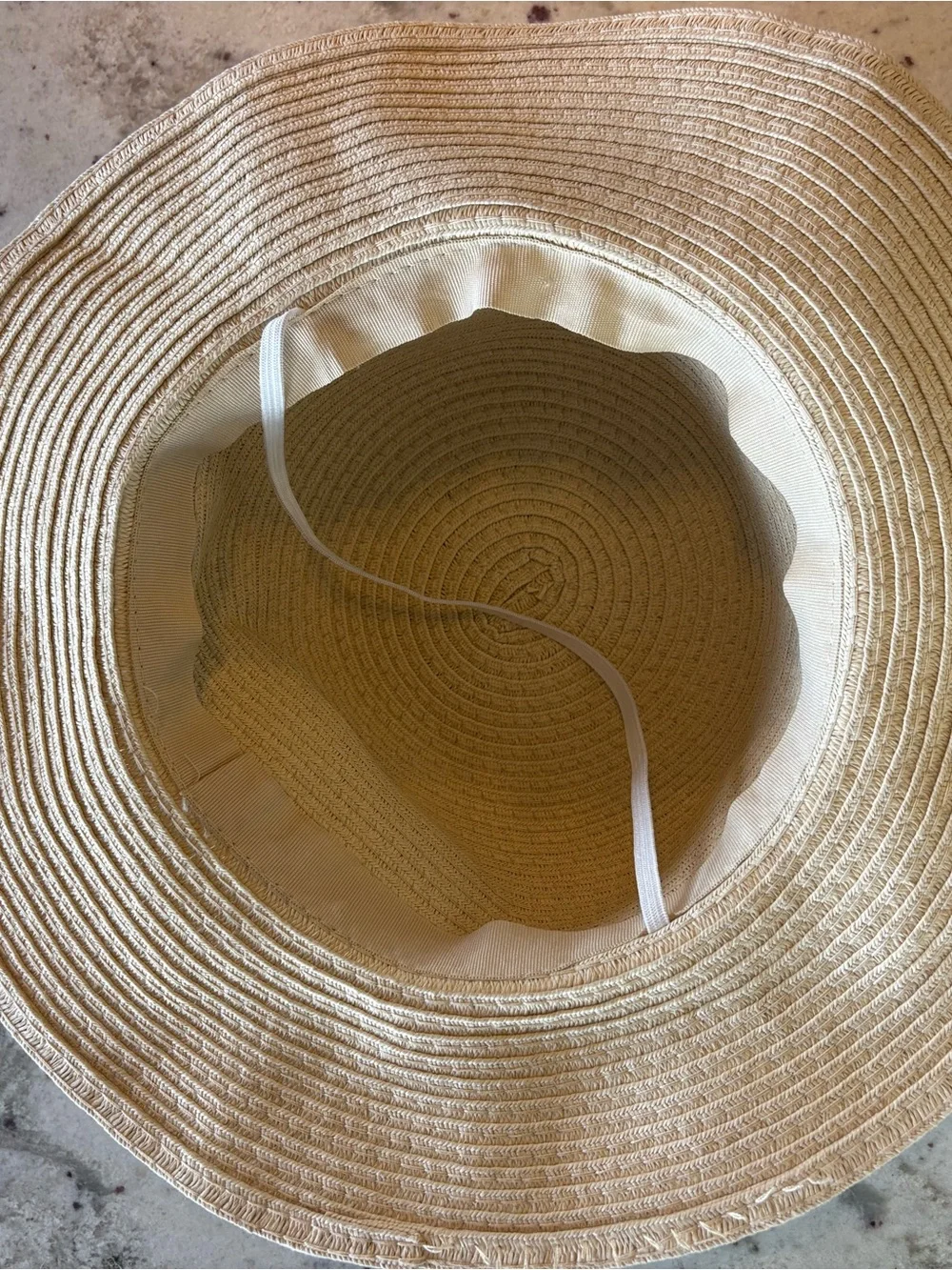 Straw Wide-Brim Sun Hat with Yellow Ribbon